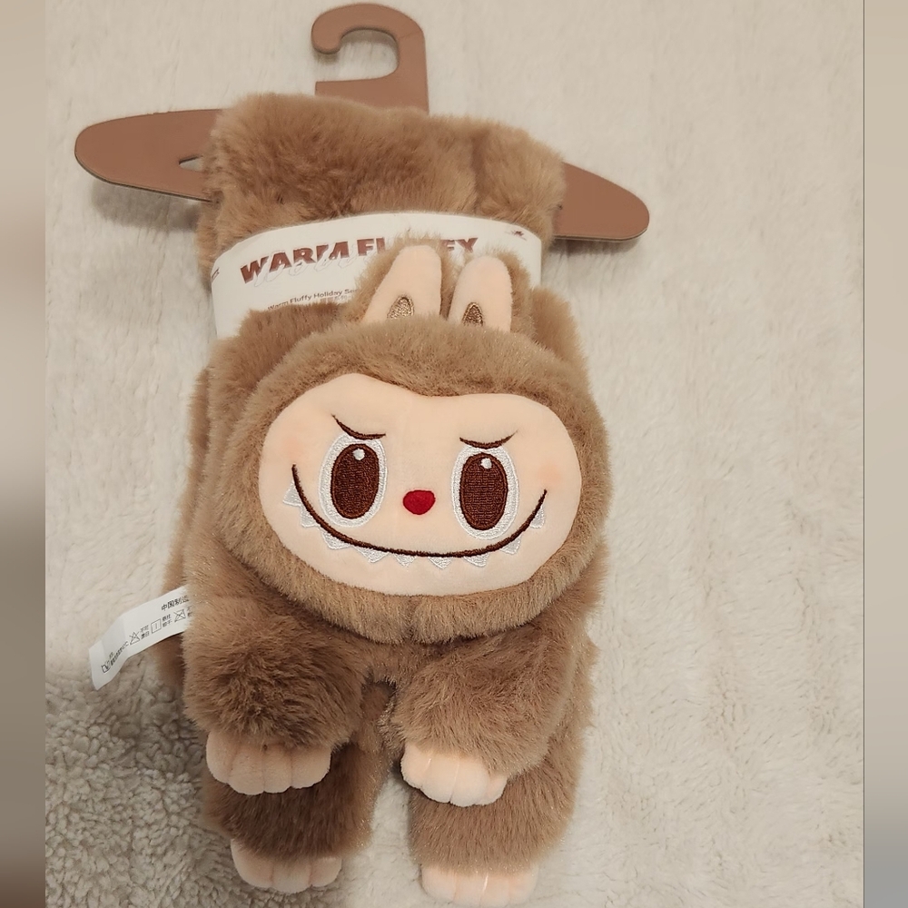 Popmart The Monsters Adorable Brown Plush Scarf